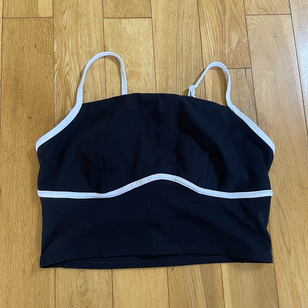 Joylab Workout Crop Top with white trim